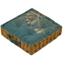 Coussin de sol fleurs de lotus en coton 44 cm