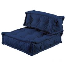 Bananair - Coussin de sol - lot 95x95 cm Bleu foncé