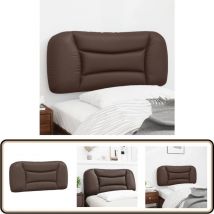 Coussin de tête de lit marron 90 cm similicuir - Coussin De Tête - Tête De Lit - Tête De Lit Décorative - Simili Cuir - Literie