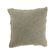 Coussin Déco 'Effiloché' 50x50cm Vert