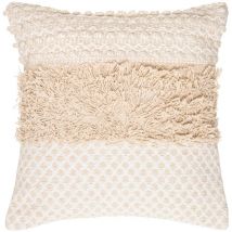 Coussin décoratif Cot Sand, coton, boho, 40 x 40 cm