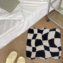 Feiyue - Coussin décoratif en peluche, tapis de chambre, petit tapis, super absorbant, séchage rapide, décoration d'intérieur moderne.