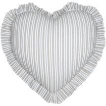 Coussin Décoratif Romantique En Forme De Coeur Gris 45x45 Cm