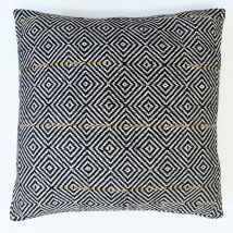 Coussin en coton 45x45 cm macrame noir, par Soleil d'Ocre
