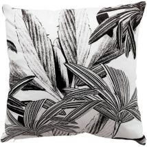 Coussin déhoussable en coton recyclé imprimé Noir 40x40 cm