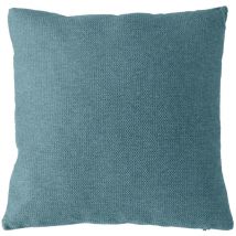 Coussin déhoussable en velours chenillé Bleu Canard 40x40 cm