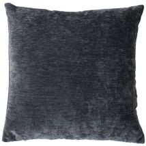 Coussin déhoussable en velours Gris Foncé 40x40 cm