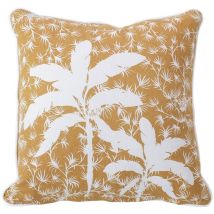 Coussin déhoussable style végétal Beige 40x40 cm