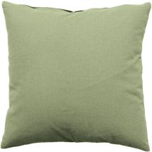 Coussin déhoussable uni en coton Vert Olive 60x60 cm