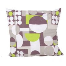 Coussin ''Demi-lune Gris Vert'' 40 x 40 cm