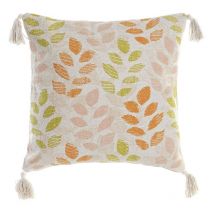 Coussin Dkd Home Decor beige 45 x 10 x 45 cm fleurs multicolores boho