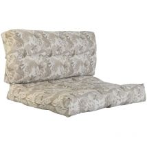 Dkd Home Decor - Coussin de sol gris brun clair feuille d'aluminium de plante 120 x 80 x 16 cm