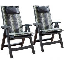 Blum - Coussin Donau Coussin de fauteuil chaise de jardin à dossier haut en polyester 50x120x6 cm