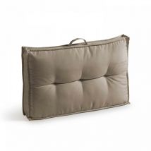 Coussin d'extérieur matelassé taupe 60 x 40cm