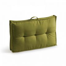 Coussin d'extérieur matelassé vert 60 x 40cm