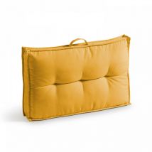 Coussin d'extérieur matelassé jaune 60 x 40cm
