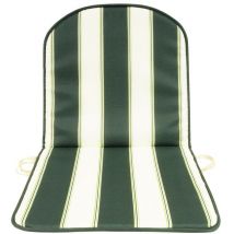 Gemitex - Coussin avec dossier pour chaise / fauteuil vert rayé 8pcs - Gdr