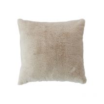Coussin effet fourrure 40x40cm - 40x40cm - Beige