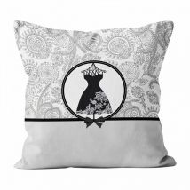 Coussin en coton 40X40 cm black dress, par Soleil d'ocre