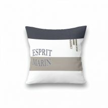 Coussin en coton 40x40 cm esprit marin, par Soleil d'Ocre
