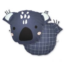 Coussin en forme de koala bleu avec housse amovible en coton - FLASH