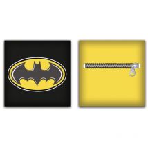 Coussin en Peluche avec poche Batman - Noir et Jaune 35x35 cm