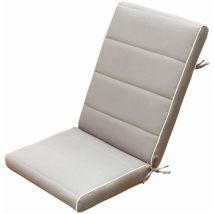 Coussin en polyester amovible amovible étanche avec arrière moyen 90x40 cm par chaise Tan - Tan
