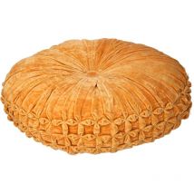 Coussin en velours orange cm ø40h12