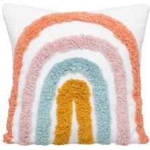Coussin enfant Arc-en-ciel tufté