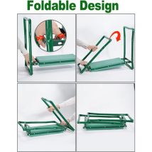 Coussin et siège de jardin à genoux, tabouret de jardin, banc de jardinage avec sac à outils, coussin en mousse eva pour s'agenouiller et s'asseoir,