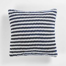 Coussin Flanelle Jacquard Denvers bleu