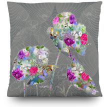 Coussin fleurs de couleurs - 45 cm x 45 cm