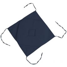 Coussin galette de chaise 4 rabats bleu marine 40x40cm