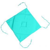 Coussin galette de chaise 4 rabats celadon 40x40cm