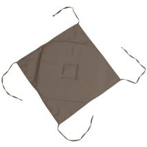 Coussin galette de chaise 4 rabats taupe 40x40cm