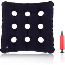 Coussin Gonflable en Anneau,Coussin d Assise Gonflable, Coussin Rond Gonflable,Hémorroïdes Coussin,Donut Coussin (9 Trous)