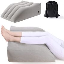 Coussin gonflable pour élévation des jambes, 25 x 20 x 9,5 pouces, coussin de soutien pour les jambes, coussin de soutien pliable pour les genoux