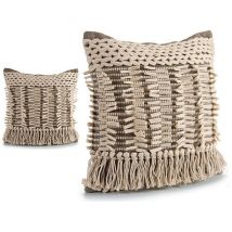 Coussin - Gris - 45 X 15 X 45 Cm - Intérieur - Contemporain