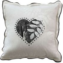 Coussin imprimé cœurs Epicéa