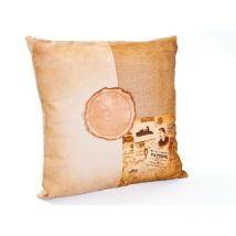 Coussin en coton beige