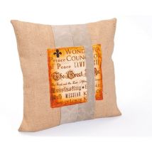 Coussin en coton beige