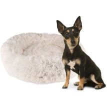 Coussin krems rond ø 70 cm anti stress couleur blanc pour chiens Flamingo