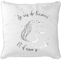 Coussin licorne avec passepoil