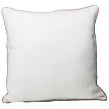 Coussin lin et coton bourdon Blanc 45x45 cm