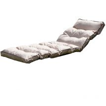 Blomster - Coussin matelassé pour chaise longue de jardin beige