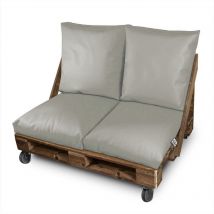 Happers - Coussin multi-usage Sol ou Dossier ou Siège pour Palette Extérieur Bleu 60x60 Gris Clair