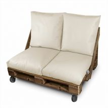 Happers - Coussin multi-usage Sol ou Dossier ou Siège pour Palette Extérieur Écru 60x80 Écru