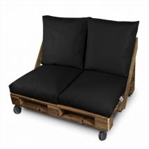 Happers - Coussin multi-usage Sol ou Dossier ou Siège pour Palette Extérieur Noir 60x60 Noir
