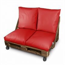 Happers - Coussin multi-usage Sol ou Dossier ou Siège pour Palette Extérieur Rouge 60x60 rouge