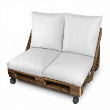 Coussin multi-usage Sol ou Dossier ou Siège pour Palette Extérieur Banc Happers 60x80 blanc